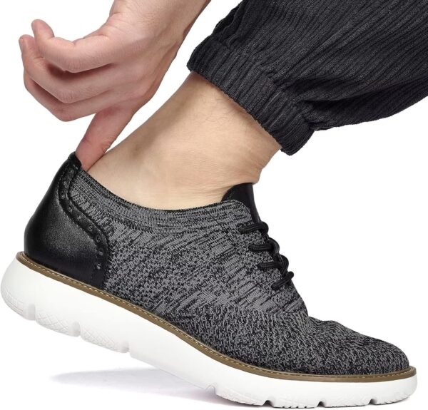 RYIKA Men's Casual Sneakers Dress Shoes - Comfort Dress Sneakers Mesh Knit Lightweight Breathable Formal Oxford Business Shoes - Image 8