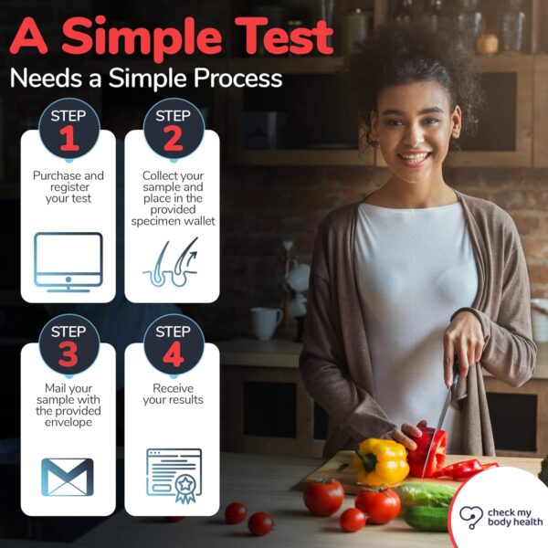 Check My Body Health | Complete Food Sensitivity Test | Check for 970 Different Intolerances | Easy to Use Home Hair Strand Testing Kit & Intolerance Screening for Adults | Results in 5 Days - Image 4