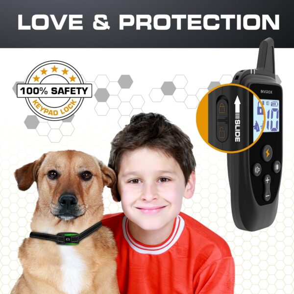 INVIROX Dog Shock Collar [2024 Edition] 123 Levels Dog Training Collar with Remote 1100yd Range E Collar for Dogs Training 100% Waterproof Rechargeable Shock Collar with Remote - Image 6