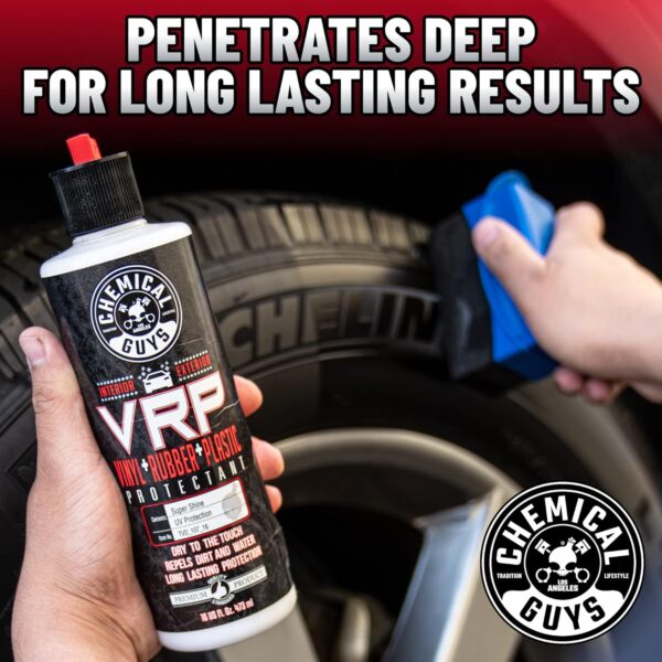 Chemical Guys TVD_107_16 VRP Vinyl, Rubber and Plastic Non-Greasy Dry-to-the-Touch Long Lasting Super Shine Dressing for Tires, Trim and More, Safe for Cars, Trucks, SUVs, RVs & More, 16 fl oz - Image 6