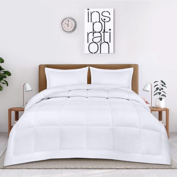 Utopia Bedding Queen Comforter Set with 2 Pillow Shams - Bedding Comforter Sets - Down Alternative White Comforter - Soft and Comfortable - Machine Washable - Image 6