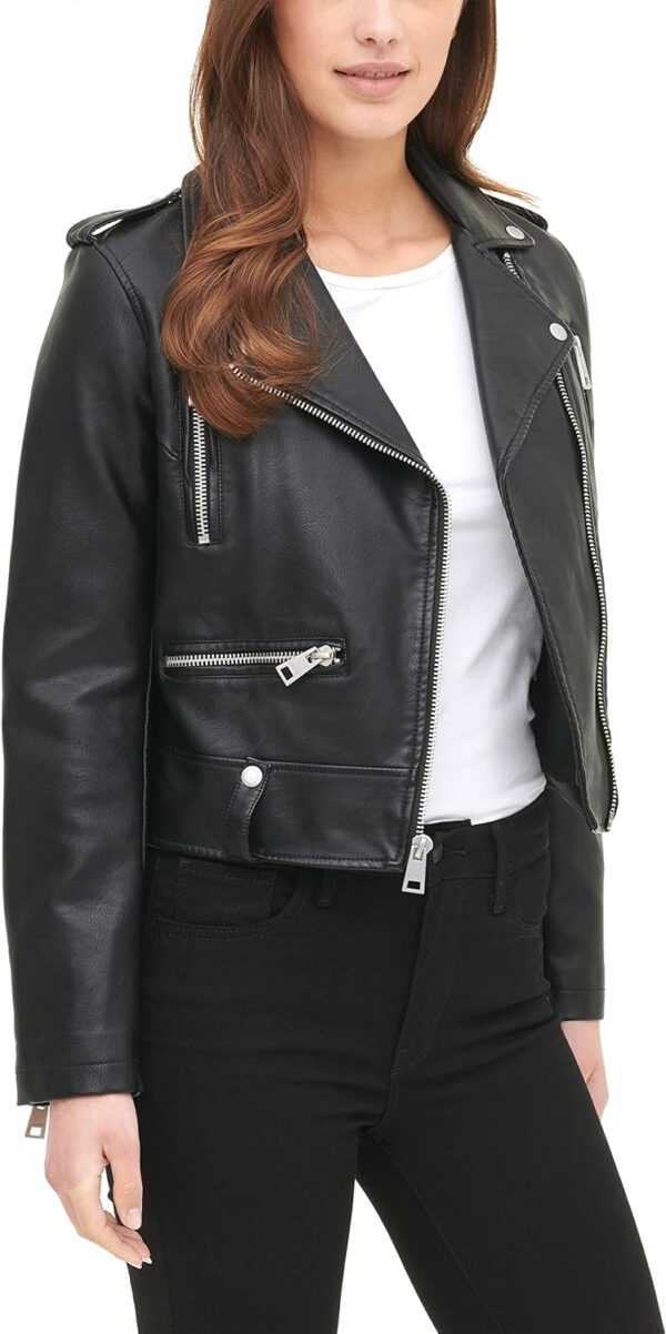 Levi's Women's Faux Leather Contemporary Motorcycle Jacket (Standard and Plus) - Image 4