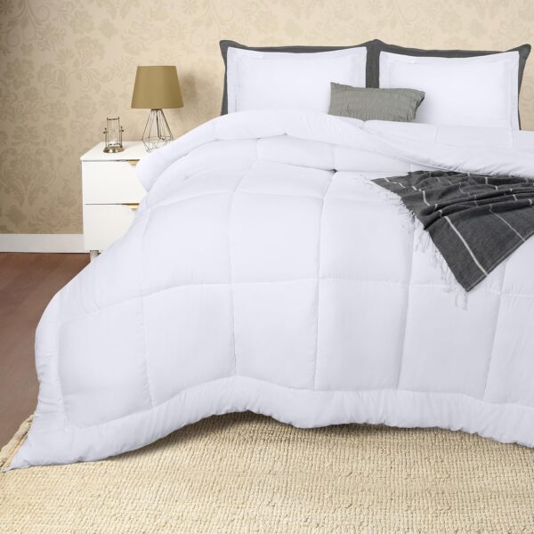 Utopia Bedding Queen Comforter Set with 2 Pillow Shams - Bedding Comforter Sets - Down Alternative White Comforter - Soft and Comfortable - Machine Washable - Image 2