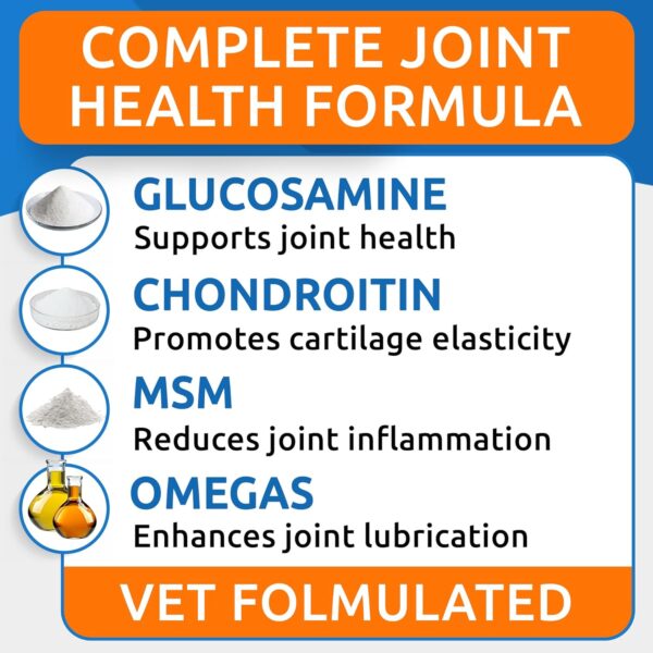 Bark&Spark Senior Advanced Glucosamine Chondroitin for Dogs - Hip Joint Pain Relief Pills - Old Dog Joint Supplement Large & Small Breed - Hip Joint Chews Joint Health Care Vitamin Treats - 120Ct - Image 6