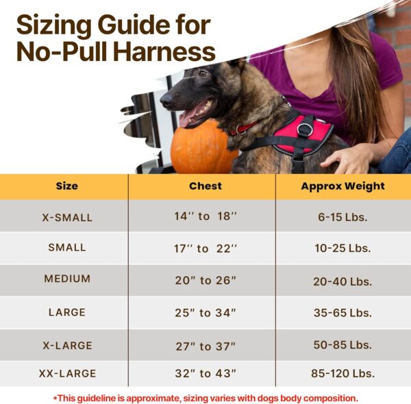 Bark Appeal Dog Harness, No-Pull Pet Harness, Adjustable & Reflective, Soft-Padded No-Choke Vest Harness with Easy Control Handle & 3 Leash Clips, Easy On, Easy Off Technology - Small to Large Dogs - Image 7