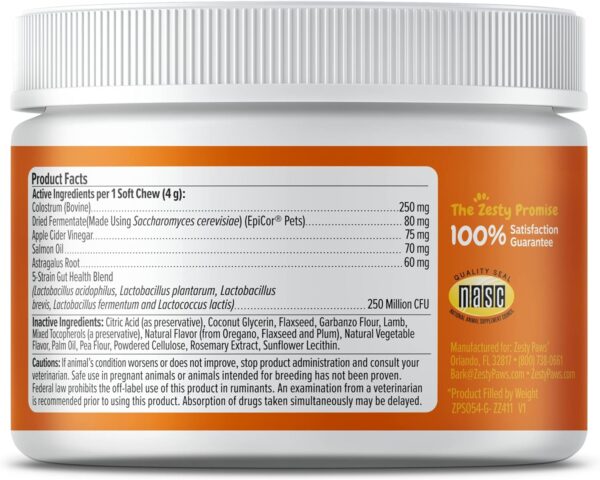 Zesty Paws Dog Allergy Relief - Anti Itch Supplement - Omega 3 Probiotics for Dogs - Digestive Health - Soft Chews for Skin & Seasonal Allergies - with Epicor Pets - Lamb - 50 Count - Image 6