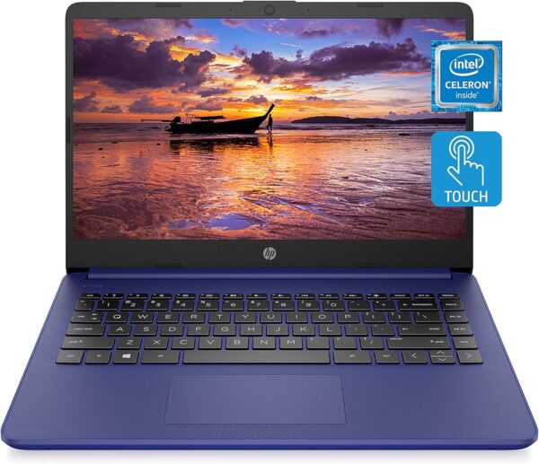 HP 14 Laptop, Intel Celeron N4020, 4 GB RAM, 64 GB Storage, 14-inch HD Touchscreen, Windows 11 Home, Thin & Portable, 4K Graphics, One Year of Microsoft 365 (14-dq0050nr, Indigo Blue) - Image 2