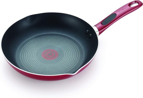 T-fal B0390764 Excite ProGlide Nonstick Thermo-Spot Heat Indicator Dishwasher Oven Safe Fry Pan Cookware, 12-Inch, Red - Image 2