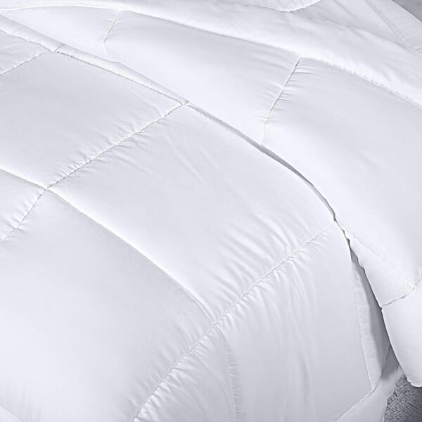 Utopia Bedding All Season Down Alternative Quilted Queen Comforter - Duvet Insert with Corner Tabs - Machine Washable - Bed Comforter - White - Image 6