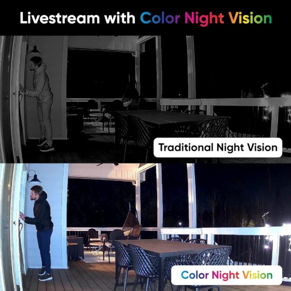 WYZE Cam OG Indoor/Outdoor 1080p WI-Fi Smart Home Security Camera with Color Night Vision, Built-in Spotlight, Motion Detection,2-Way Audio, Compatible with Alexa & Google Assistant,White (Pack of 2) - Image 4