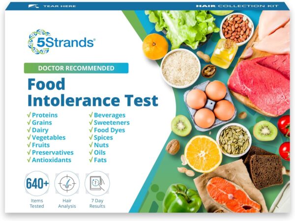 5Strands Food Intolerance Test, 650 Items Tested, Food Sensitivity at Home Test Kit, Accurate Hair Analysis, Health Results in 5 Days, Soy, Dairy, Protein - Image 2