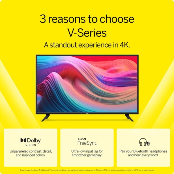 VIZIO 50-Inch V-Series 4K UHD LED Smart TV with Voice Remote, Dolby Vision, HDR10+, Alexa Compatibility, 2022 Model - Image 4