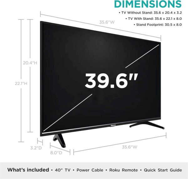 Hisense 40-Inch Class H4 Series LED Roku Smart TV with Alexa Compatibility (40H4F, 2020 Model) - Image 6