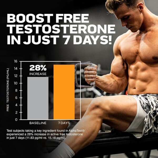 Testosterone Booster for Men, MuscleTech AlphaTest, Tribulus Terrestris & Boron Supplement , Max-Strength ATP & Test Booster, Daily Workout Supplements for Men, 120 Pills (Package May Vary) - Image 5