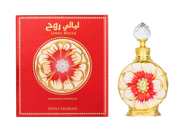 Swiss Arabian Layali Rouge For Women - Floral, Fruity Gourmand Concentrated Perfume Oil - Luxury Fragrance From Dubai - Long Lasting Artisan Perfume With Notes Of Papaya, Peach, And Coconut - 0.5 Oz - Image 9