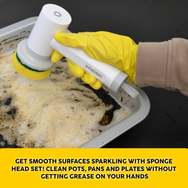 Sponge Brush Heads (6 Units) for Electric Spin Scrubber | Designed for Cleaning Smooth Surfaces - Image 3