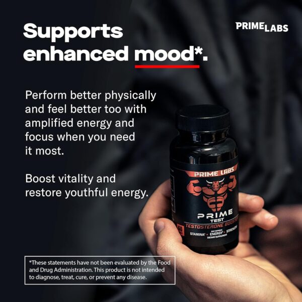 Prime Labs - Men's Testosterone Booster - Stamina, Endurance, & Strength Booster - 60 Caplets - Image 6