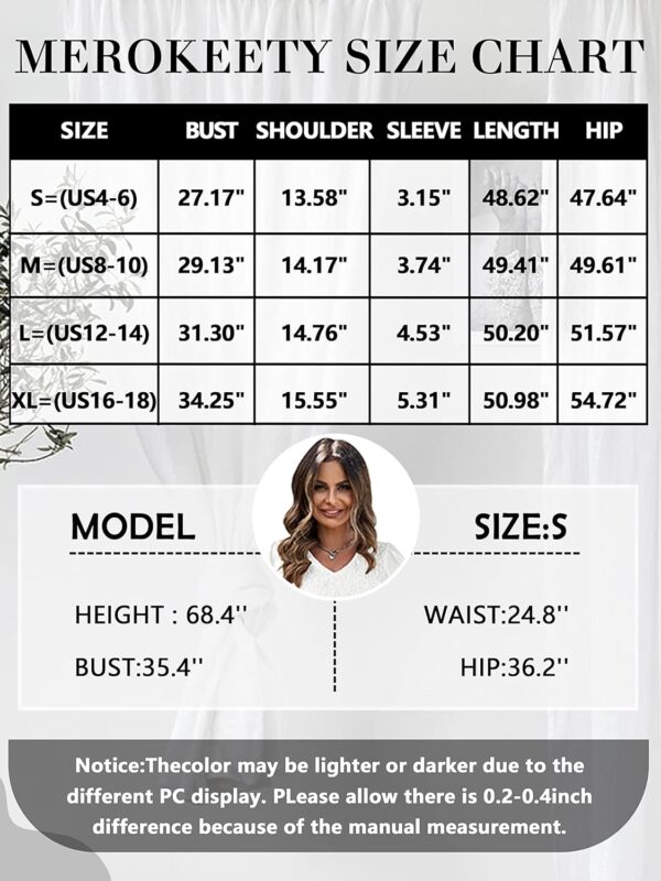 MEROKEETY Women's Flutter Sleeve Smocked Midi Dress V Neck Casual Tiered Dresses with Pockets - Image 6