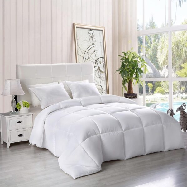 Utopia Bedding Down Alternative Comforter (Twin, White) - All Season Comforter - Plush Siliconized Fiberfill Duvet Insert - Box Stitched - Image 8