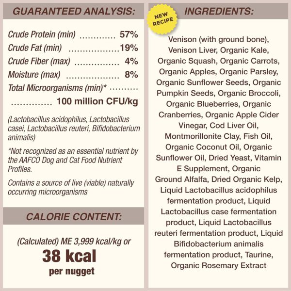 Primal Freeze Dried Dog Food Nuggets, Venison; Complete & Balanced Meal; Also Use as Topper or Treat; Premium, Healthy, Grain Free, High Protein Raw Dog Food, 14 oz - Image 7