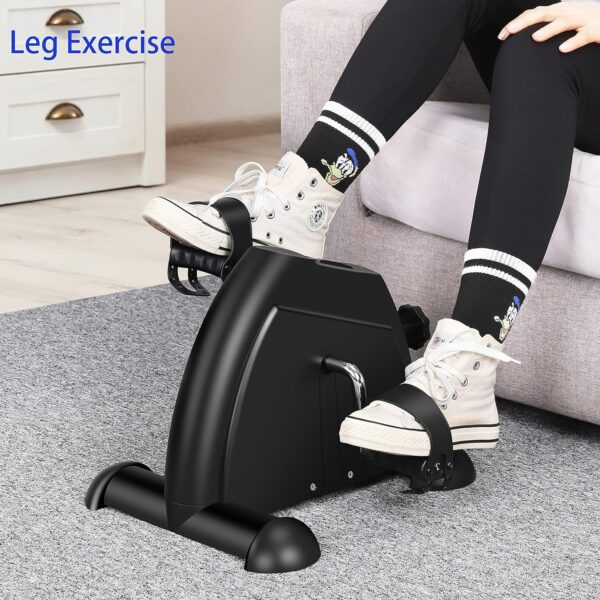 Pedal Exerciser Mini Exercise Bike for Leg and Arm Cycling Recovery Exercise Low Resistance Portable Bike - Image 3