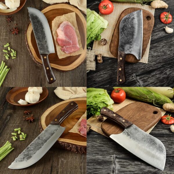 Chef/Butcher Fish Knife Set, High Carbon Steel Hand Forged Boning Carving Knife With Sheath For Kitchen, Camping, BBQ,8/12pcs - Image 7