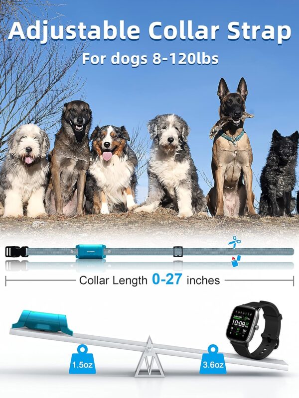 Bousnic Dog Training Collar with Remote - 4000ft Waterproof Dog Shock Collars 2 Dogs for Large Medium Small Dogs Rechargeable E Collars for Dogs Training with Beep Vibration Humane Shock(1-16) Mode - Image 8