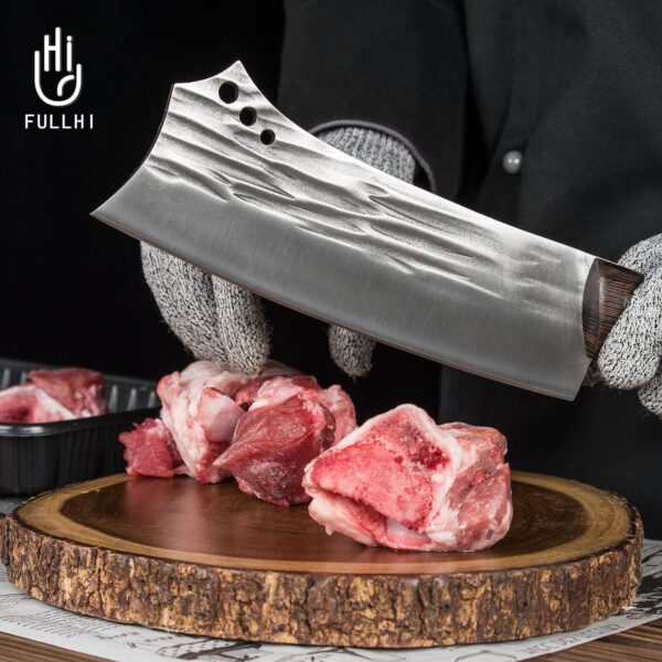 FULLHI 16pcs Butcher Knife Set Hand Forged chef knife Boning Knife With Sheath High Carbon Steel Carving Knife Fish Knife Chef Knife For Kitchen, Camping, BBQ - Image 3