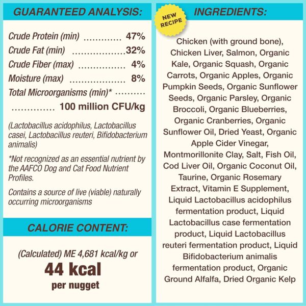 Primal Freeze Dried Cat Food Nuggets Chicken & Salmon; Complete & Balanced Meal or Topper; Premium, Healthy, Grain Free, High Protein Raw Cat Food with Probiotics (14 oz) - Image 7