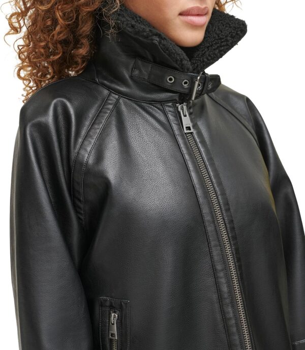 Levi's Women's Faux Leather Relaxed Aviator Jacket - Image 6