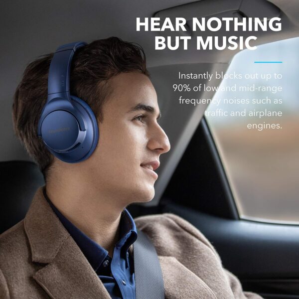 Soundcore Anker Life Q20 Hybrid Active Noise Cancelling Headphones (Blue) - Image 4