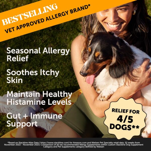 Pet Honesty Allergy Support Itch Relief for Dogs - Dog Allergy Relief Immunity Supplement - Dog Allergy Chews, Probiotics for Dogs, Seasonal Allergies, Skin and Coat Supplement - Salmon - Image 3