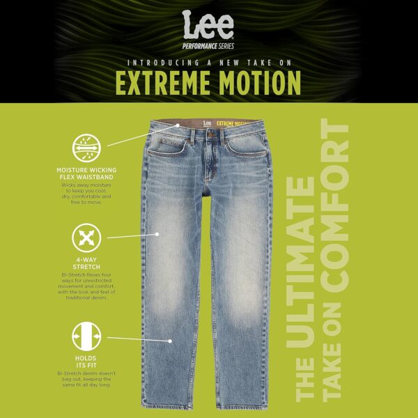 Lee Men's Extreme Motion Bi-Stretch Straight Fit Tapered Leg Jean - Image 8