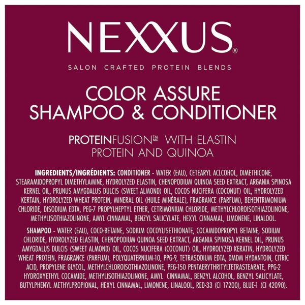 Nexxus Color Assure Shampoo and Conditioner Color Assure 2 Count for Color Treated Hair Enhance Color Vibrancy for Up to 40 Washes 33.8 Fl.oz - Image 9