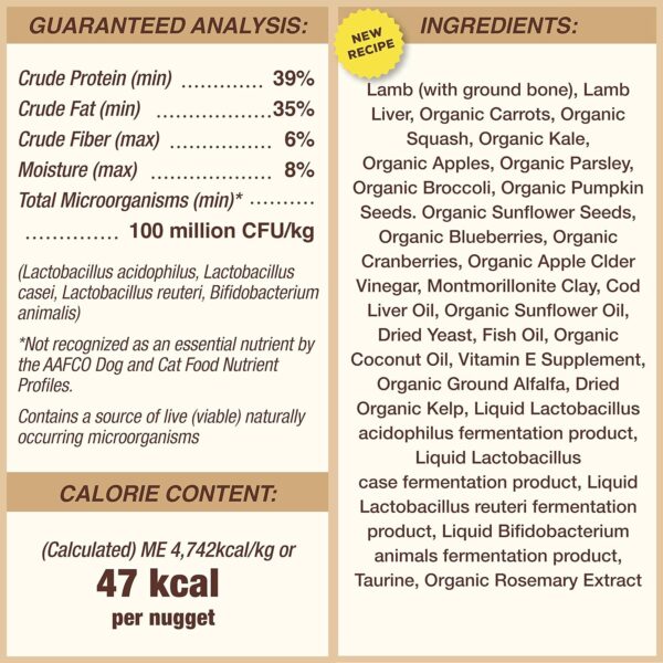 Primal Freeze Dried Dog Food Nuggets, Lamb; Complete & Balanced Meal; Also Use as Topper or Treat; Premium, Healthy, Grain Free, High Protein Raw Dog Food, 14 oz - Image 7