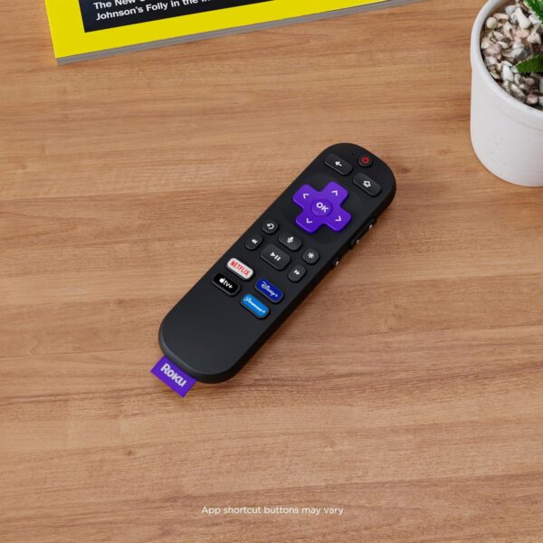 Roku Voice Remote | TV Remote Control with Voice Control, TV Controls, Simple Setup, & Pre-Set App Shortcuts - Replacement Remote Compatible with Roku TV, Roku Players, & Roku Audio - Image 8