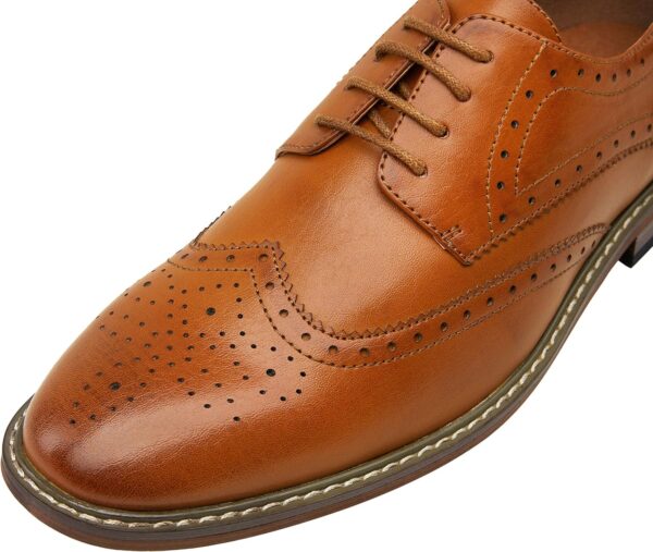 Vostey Men's Dress Shoes Oxford Shoes Formal Dress Shoes for Men Business Derby Shoes - Image 3